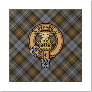 Clan Gordon Crest over Weathered Tartan Posters and Art
